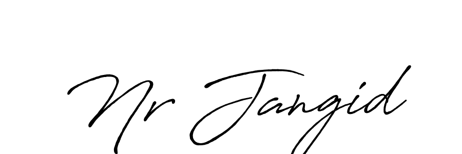 How to make Nr Jangid signature? Antro_Vectra_Bolder is a professional autograph style. Create handwritten signature for Nr Jangid name. Nr Jangid signature style 7 images and pictures png