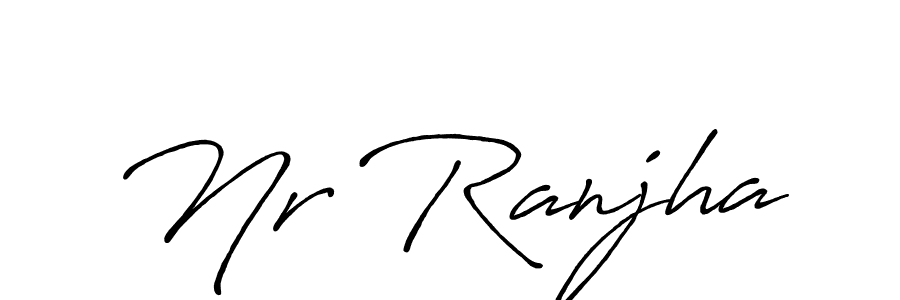 Create a beautiful signature design for name Nr Ranjha. With this signature (Antro_Vectra_Bolder) fonts, you can make a handwritten signature for free. Nr Ranjha signature style 7 images and pictures png
