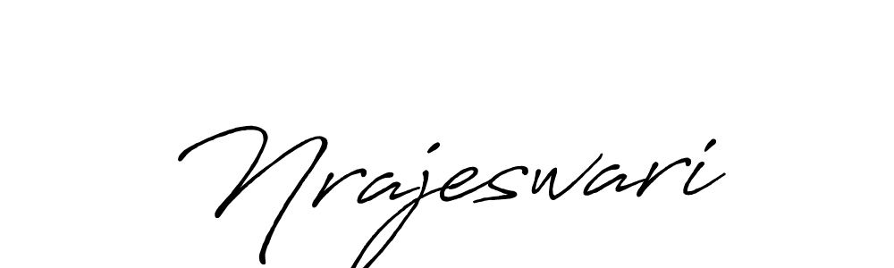 Use a signature maker to create a handwritten signature online. With this signature software, you can design (Antro_Vectra_Bolder) your own signature for name Nrajeswari. Nrajeswari signature style 7 images and pictures png