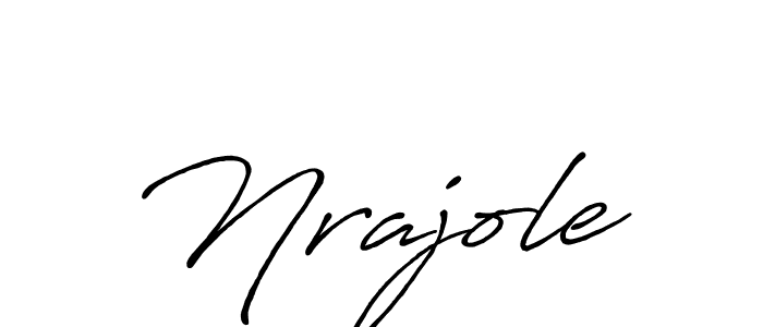 Use a signature maker to create a handwritten signature online. With this signature software, you can design (Antro_Vectra_Bolder) your own signature for name Nrajole. Nrajole signature style 7 images and pictures png