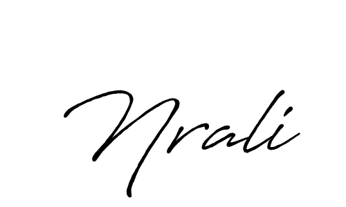 if you are searching for the best signature style for your name Nrali. so please give up your signature search. here we have designed multiple signature styles  using Antro_Vectra_Bolder. Nrali signature style 7 images and pictures png