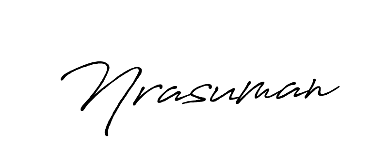 Design your own signature with our free online signature maker. With this signature software, you can create a handwritten (Antro_Vectra_Bolder) signature for name Nrasuman. Nrasuman signature style 7 images and pictures png