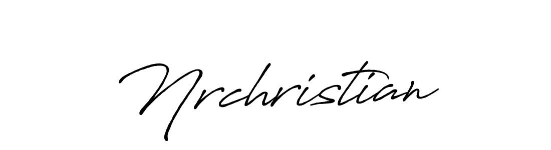 Make a beautiful signature design for name Nrchristian. With this signature (Antro_Vectra_Bolder) style, you can create a handwritten signature for free. Nrchristian signature style 7 images and pictures png