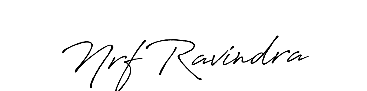 Create a beautiful signature design for name Nrf Ravindra. With this signature (Antro_Vectra_Bolder) fonts, you can make a handwritten signature for free. Nrf Ravindra signature style 7 images and pictures png