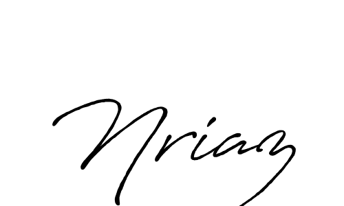 Use a signature maker to create a handwritten signature online. With this signature software, you can design (Antro_Vectra_Bolder) your own signature for name Nriaz. Nriaz signature style 7 images and pictures png