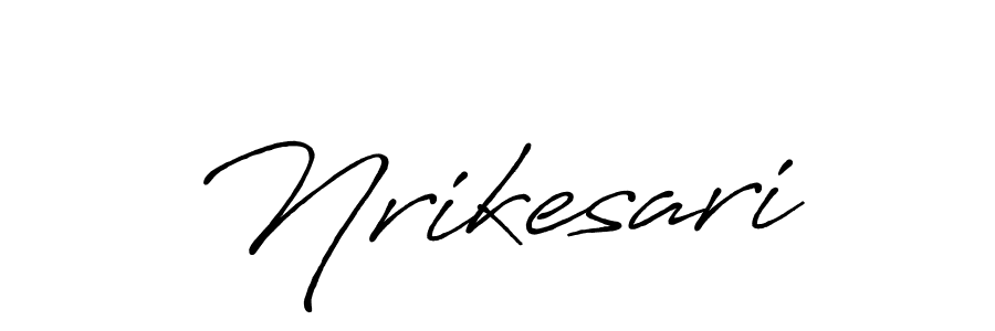 Use a signature maker to create a handwritten signature online. With this signature software, you can design (Antro_Vectra_Bolder) your own signature for name Nrikesari. Nrikesari signature style 7 images and pictures png