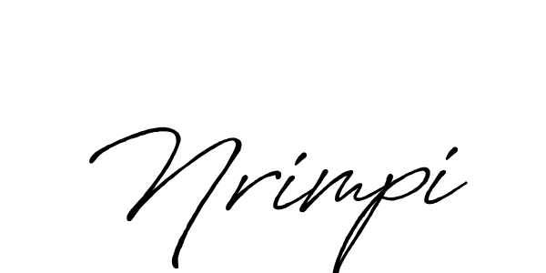 You should practise on your own different ways (Antro_Vectra_Bolder) to write your name (Nrimpi) in signature. don't let someone else do it for you. Nrimpi signature style 7 images and pictures png
