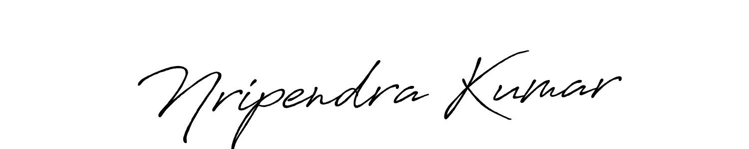 Make a beautiful signature design for name Nripendra Kumar. With this signature (Antro_Vectra_Bolder) style, you can create a handwritten signature for free. Nripendra Kumar signature style 7 images and pictures png