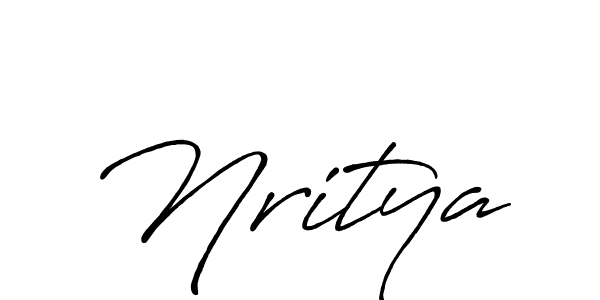 Design your own signature with our free online signature maker. With this signature software, you can create a handwritten (Antro_Vectra_Bolder) signature for name Nritya. Nritya signature style 7 images and pictures png