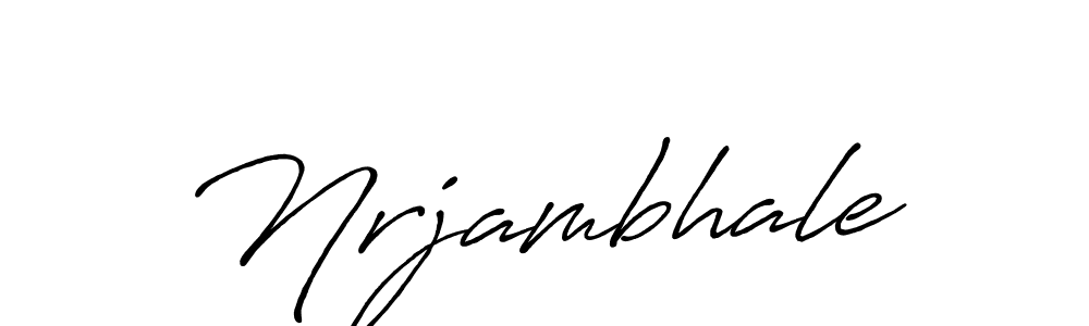 The best way (Antro_Vectra_Bolder) to make a short signature is to pick only two or three words in your name. The name Nrjambhale include a total of six letters. For converting this name. Nrjambhale signature style 7 images and pictures png