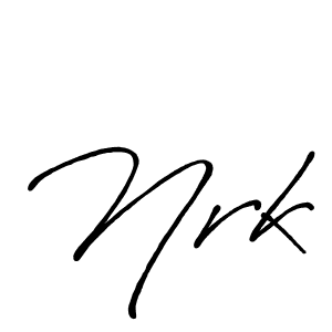 Nrk stylish signature style. Best Handwritten Sign (Antro_Vectra_Bolder) for my name. Handwritten Signature Collection Ideas for my name Nrk. Nrk signature style 7 images and pictures png