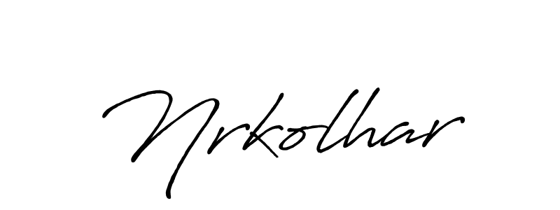 The best way (Antro_Vectra_Bolder) to make a short signature is to pick only two or three words in your name. The name Nrkolhar include a total of six letters. For converting this name. Nrkolhar signature style 7 images and pictures png