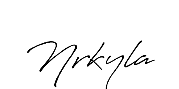 Use a signature maker to create a handwritten signature online. With this signature software, you can design (Antro_Vectra_Bolder) your own signature for name Nrkyla. Nrkyla signature style 7 images and pictures png