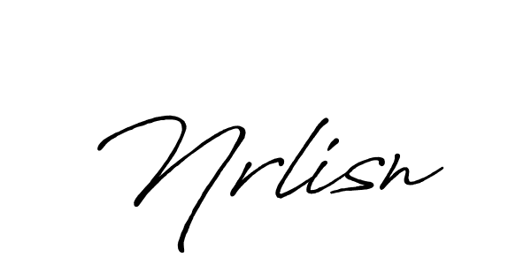 Use a signature maker to create a handwritten signature online. With this signature software, you can design (Antro_Vectra_Bolder) your own signature for name Nrlisn. Nrlisn signature style 7 images and pictures png