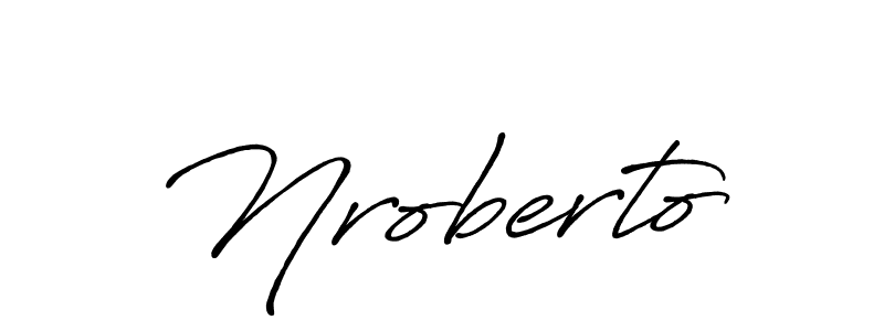 Also we have Nroberto name is the best signature style. Create professional handwritten signature collection using Antro_Vectra_Bolder autograph style. Nroberto signature style 7 images and pictures png