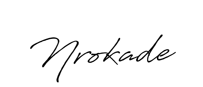 How to make Nrokade name signature. Use Antro_Vectra_Bolder style for creating short signs online. This is the latest handwritten sign. Nrokade signature style 7 images and pictures png