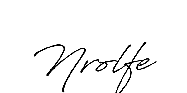 Make a beautiful signature design for name Nrolfe. With this signature (Antro_Vectra_Bolder) style, you can create a handwritten signature for free. Nrolfe signature style 7 images and pictures png