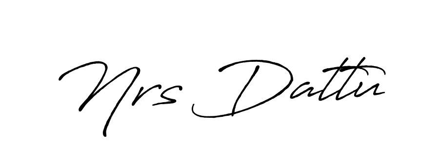 The best way (Antro_Vectra_Bolder) to make a short signature is to pick only two or three words in your name. The name Nrs Dattu include a total of six letters. For converting this name. Nrs Dattu signature style 7 images and pictures png