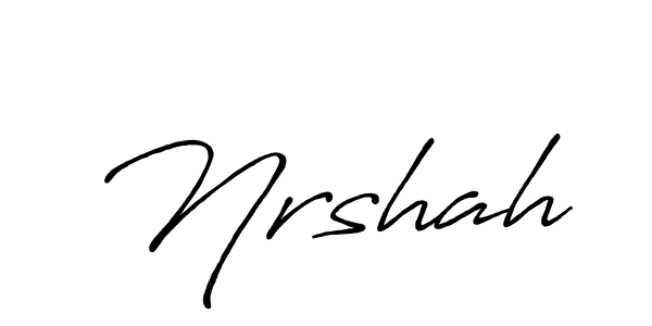 How to make Nrshah signature? Antro_Vectra_Bolder is a professional autograph style. Create handwritten signature for Nrshah name. Nrshah signature style 7 images and pictures png