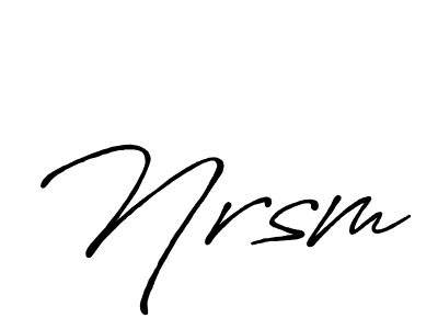 Also we have Nrsm name is the best signature style. Create professional handwritten signature collection using Antro_Vectra_Bolder autograph style. Nrsm signature style 7 images and pictures png