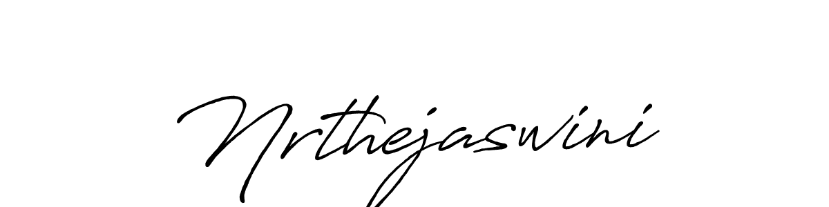 Create a beautiful signature design for name Nrthejaswini. With this signature (Antro_Vectra_Bolder) fonts, you can make a handwritten signature for free. Nrthejaswini signature style 7 images and pictures png