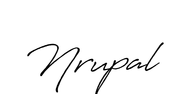 Create a beautiful signature design for name Nrupal. With this signature (Antro_Vectra_Bolder) fonts, you can make a handwritten signature for free. Nrupal signature style 7 images and pictures png