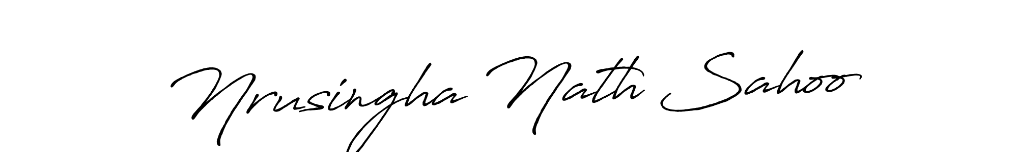 Design your own signature with our free online signature maker. With this signature software, you can create a handwritten (Antro_Vectra_Bolder) signature for name Nrusingha Nath Sahoo. Nrusingha Nath Sahoo signature style 7 images and pictures png
