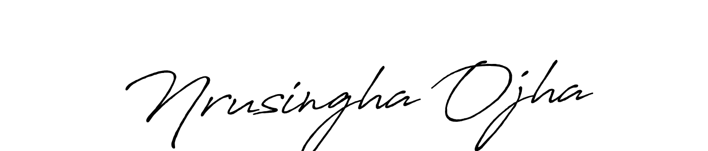 Design your own signature with our free online signature maker. With this signature software, you can create a handwritten (Antro_Vectra_Bolder) signature for name Nrusingha Ojha. Nrusingha Ojha signature style 7 images and pictures png
