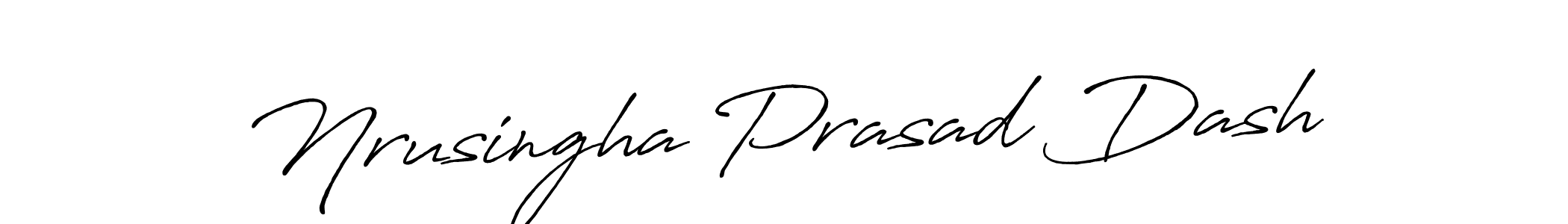 The best way (Antro_Vectra_Bolder) to make a short signature is to pick only two or three words in your name. The name Nrusingha Prasad Dash include a total of six letters. For converting this name. Nrusingha Prasad Dash signature style 7 images and pictures png