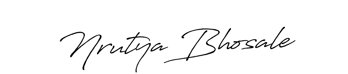 You should practise on your own different ways (Antro_Vectra_Bolder) to write your name (Nrutya Bhosale) in signature. don't let someone else do it for you. Nrutya Bhosale signature style 7 images and pictures png