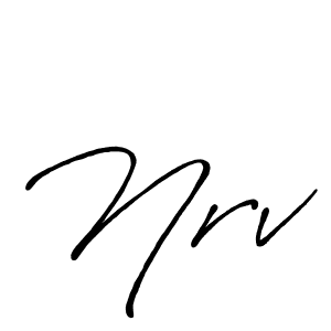 This is the best signature style for the Nrv name. Also you like these signature font (Antro_Vectra_Bolder). Mix name signature. Nrv signature style 7 images and pictures png