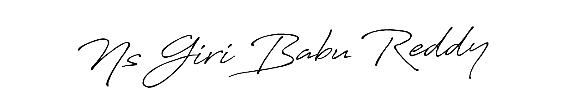 You should practise on your own different ways (Antro_Vectra_Bolder) to write your name (Ns Giri Babu Reddy) in signature. don't let someone else do it for you. Ns Giri Babu Reddy signature style 7 images and pictures png