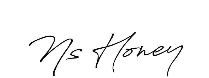 The best way (Antro_Vectra_Bolder) to make a short signature is to pick only two or three words in your name. The name Ns Honey include a total of six letters. For converting this name. Ns Honey signature style 7 images and pictures png