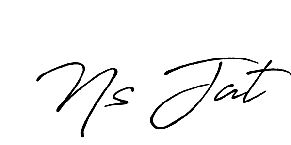 Create a beautiful signature design for name Ns Jat. With this signature (Antro_Vectra_Bolder) fonts, you can make a handwritten signature for free. Ns Jat signature style 7 images and pictures png