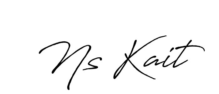 Also we have Ns Kait name is the best signature style. Create professional handwritten signature collection using Antro_Vectra_Bolder autograph style. Ns Kait signature style 7 images and pictures png