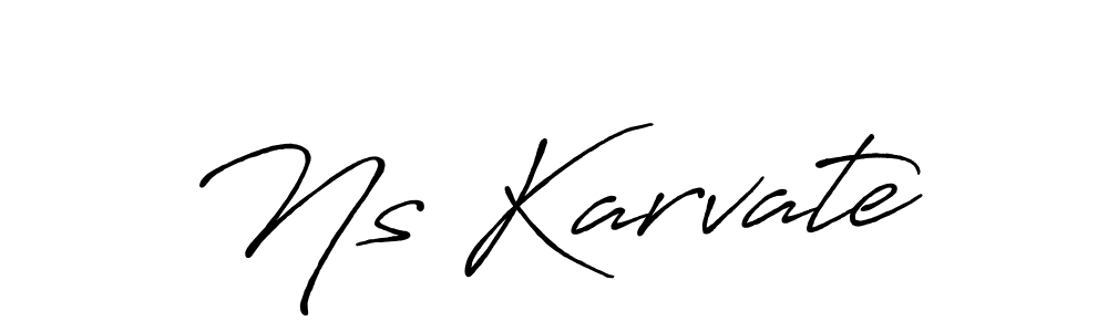 The best way (Antro_Vectra_Bolder) to make a short signature is to pick only two or three words in your name. The name Ns Karvate include a total of six letters. For converting this name. Ns Karvate signature style 7 images and pictures png