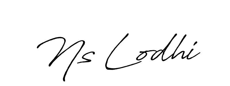 Also You can easily find your signature by using the search form. We will create Ns Lodhi name handwritten signature images for you free of cost using Antro_Vectra_Bolder sign style. Ns Lodhi signature style 7 images and pictures png