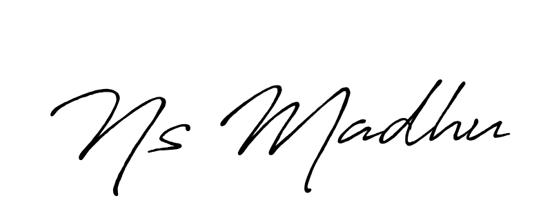 Antro_Vectra_Bolder is a professional signature style that is perfect for those who want to add a touch of class to their signature. It is also a great choice for those who want to make their signature more unique. Get Ns Madhu name to fancy signature for free. Ns Madhu signature style 7 images and pictures png