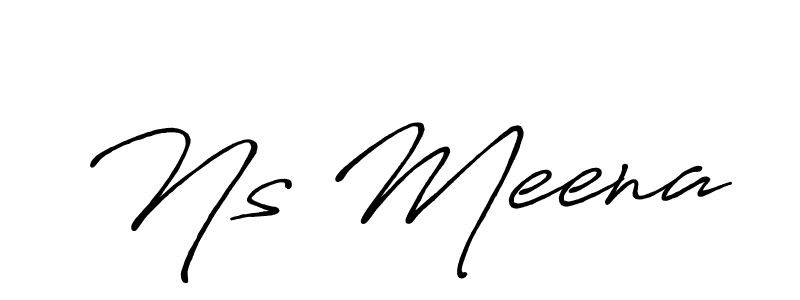 This is the best signature style for the Ns Meena name. Also you like these signature font (Antro_Vectra_Bolder). Mix name signature. Ns Meena signature style 7 images and pictures png