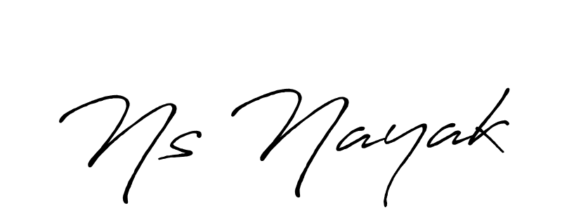 How to make Ns Nayak signature? Antro_Vectra_Bolder is a professional autograph style. Create handwritten signature for Ns Nayak name. Ns Nayak signature style 7 images and pictures png