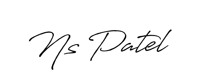 Create a beautiful signature design for name Ns Patel. With this signature (Antro_Vectra_Bolder) fonts, you can make a handwritten signature for free. Ns Patel signature style 7 images and pictures png