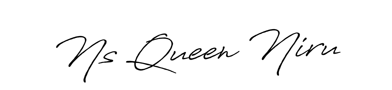 Use a signature maker to create a handwritten signature online. With this signature software, you can design (Antro_Vectra_Bolder) your own signature for name Ns Queen Niru. Ns Queen Niru signature style 7 images and pictures png