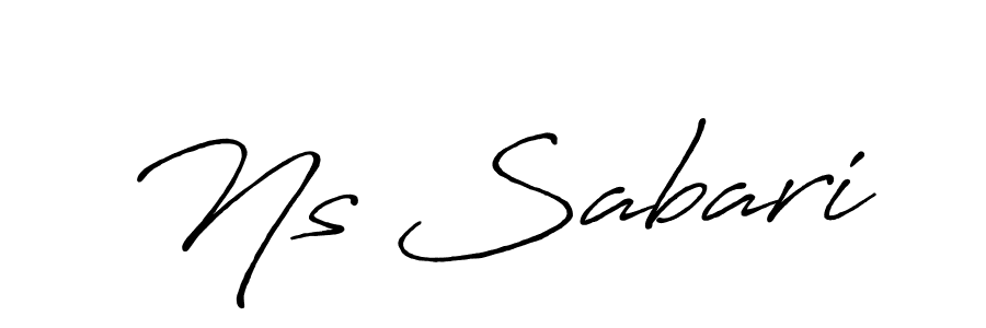 Create a beautiful signature design for name Ns Sabari. With this signature (Antro_Vectra_Bolder) fonts, you can make a handwritten signature for free. Ns Sabari signature style 7 images and pictures png