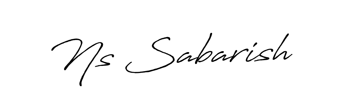 It looks lik you need a new signature style for name Ns Sabarish. Design unique handwritten (Antro_Vectra_Bolder) signature with our free signature maker in just a few clicks. Ns Sabarish signature style 7 images and pictures png