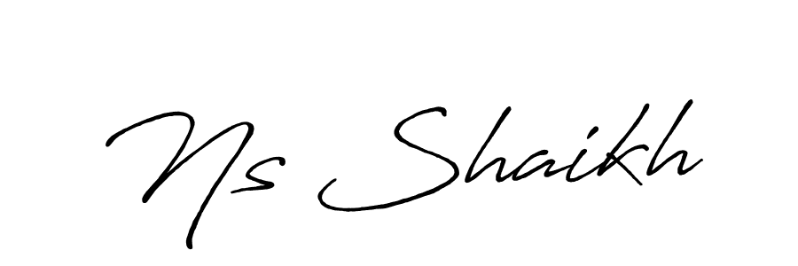 Ns Shaikh stylish signature style. Best Handwritten Sign (Antro_Vectra_Bolder) for my name. Handwritten Signature Collection Ideas for my name Ns Shaikh. Ns Shaikh signature style 7 images and pictures png