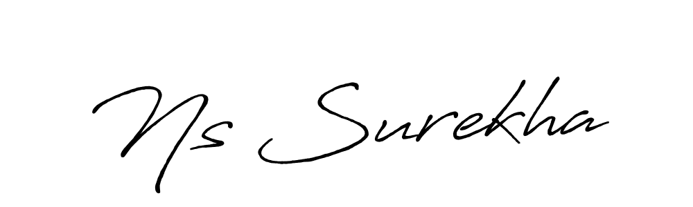 How to make Ns Surekha name signature. Use Antro_Vectra_Bolder style for creating short signs online. This is the latest handwritten sign. Ns Surekha signature style 7 images and pictures png