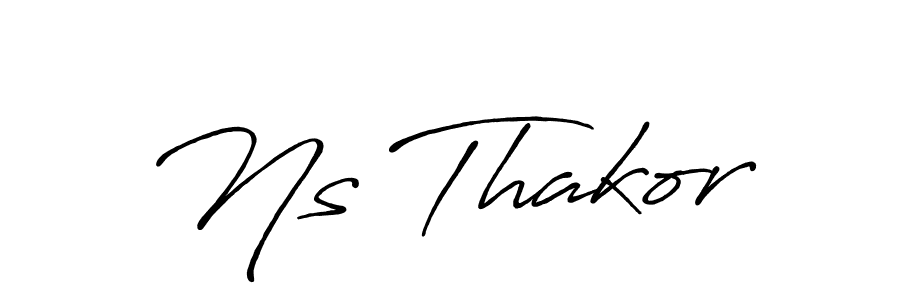 Use a signature maker to create a handwritten signature online. With this signature software, you can design (Antro_Vectra_Bolder) your own signature for name Ns Thakor. Ns Thakor signature style 7 images and pictures png