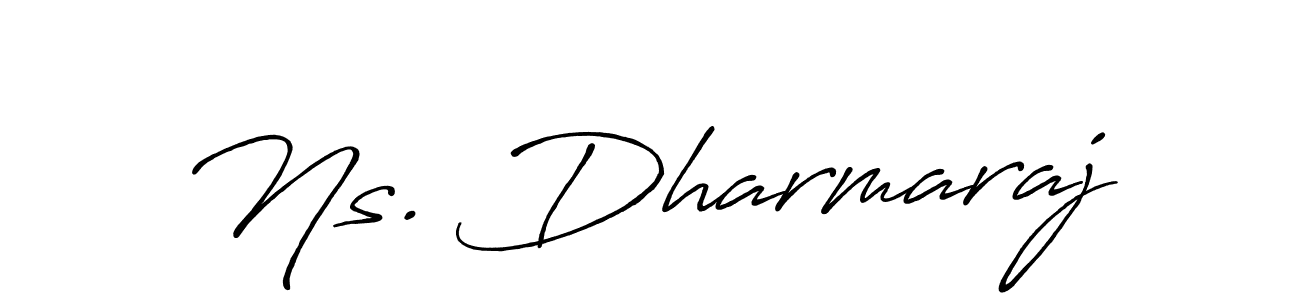 Make a beautiful signature design for name Ns. Dharmaraj. With this signature (Antro_Vectra_Bolder) style, you can create a handwritten signature for free. Ns. Dharmaraj signature style 7 images and pictures png