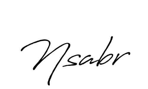 How to make Nsabr signature? Antro_Vectra_Bolder is a professional autograph style. Create handwritten signature for Nsabr name. Nsabr signature style 7 images and pictures png