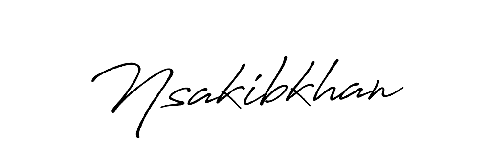 Create a beautiful signature design for name Nsakibkhan. With this signature (Antro_Vectra_Bolder) fonts, you can make a handwritten signature for free. Nsakibkhan signature style 7 images and pictures png